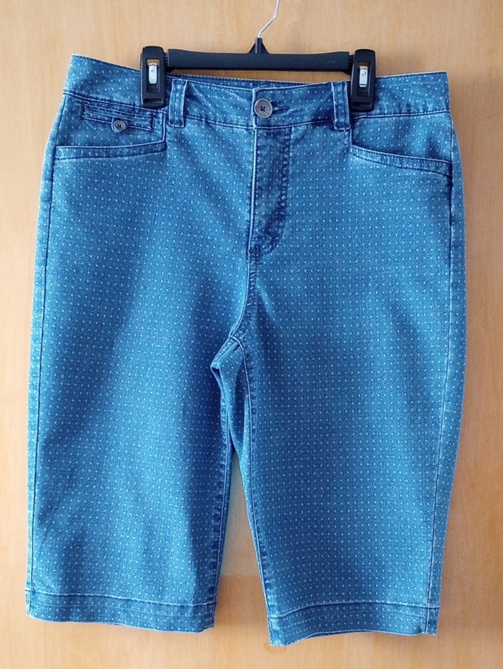 Womens Bandolino Blue Denim Stretch Bermuda Shorts 8